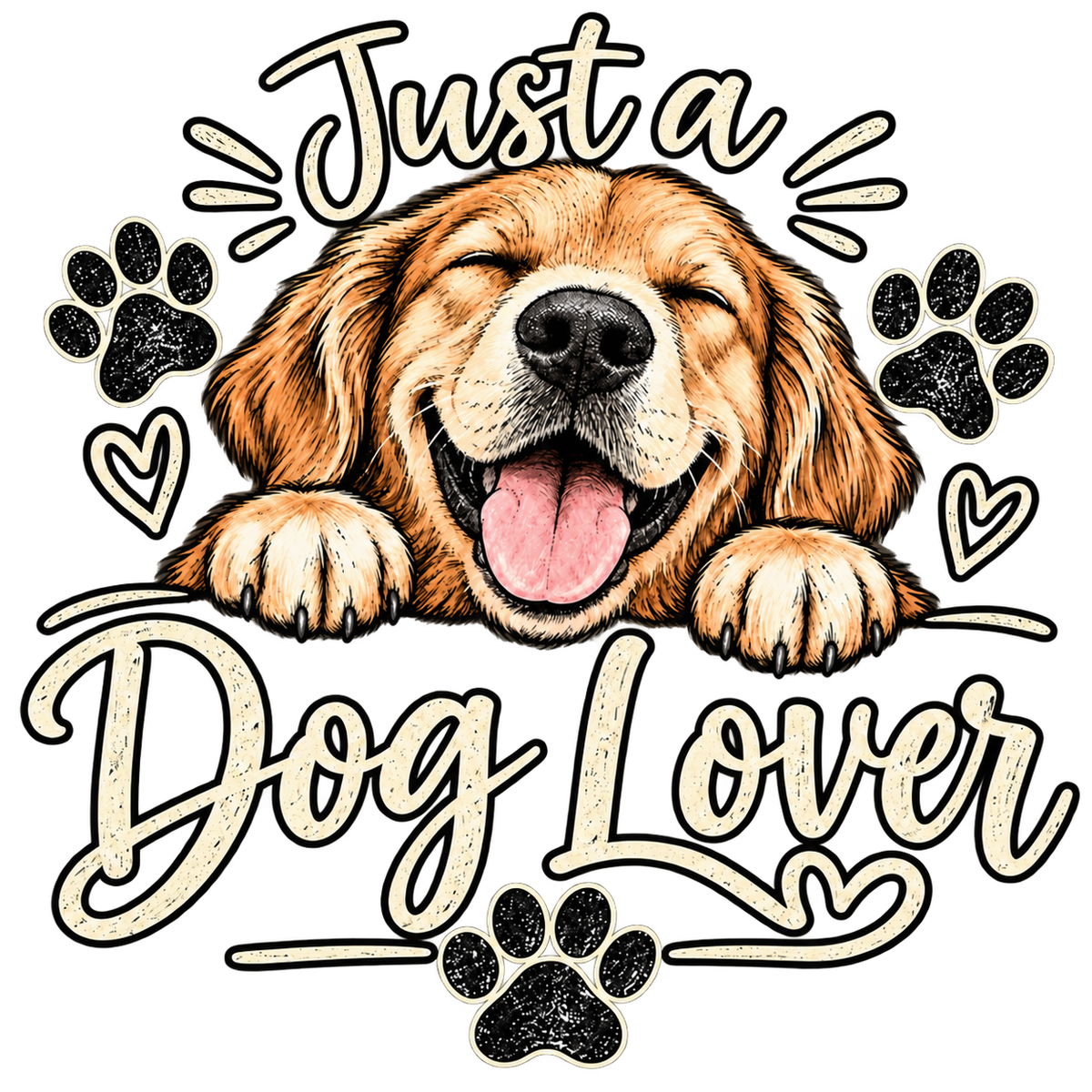 Just a Dog Lover Golden Retriever Graphic T-Shirt & Sweatshirt