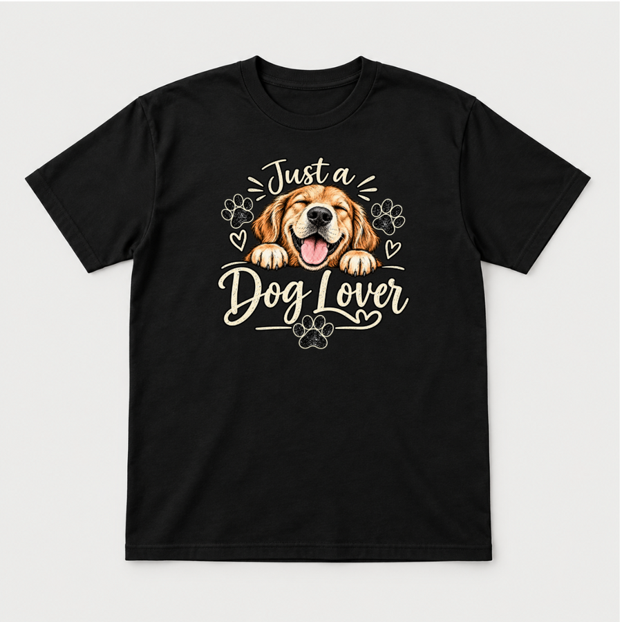 Just a Dog Lover Golden Retriever Graphic T-Shirt & Sweatshirt