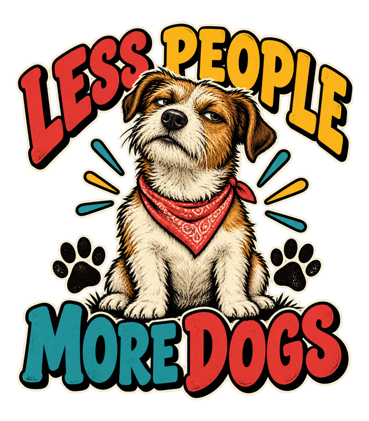 Less People More Dogs Shirt – Funny Terrier Graphic Tee