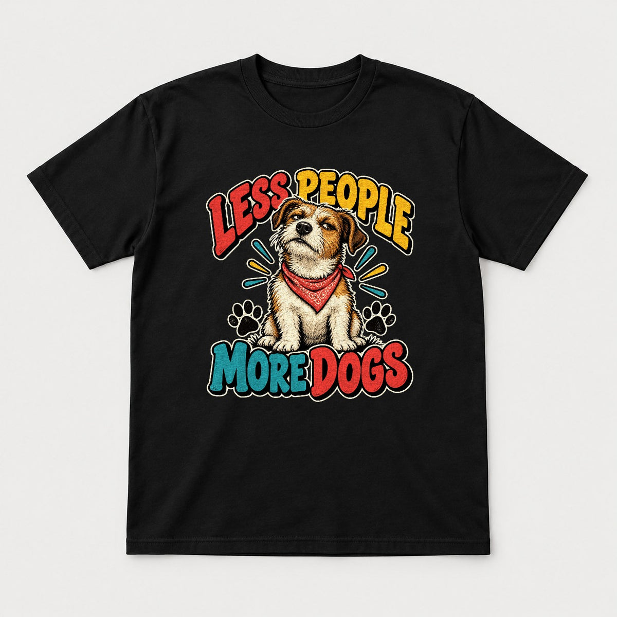 Less People More Dogs Shirt – Funny Terrier Graphic Tee