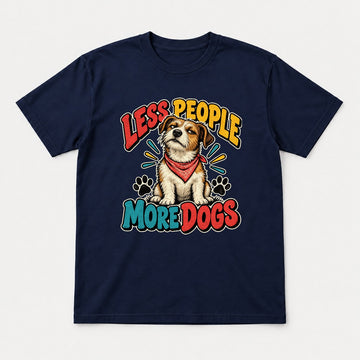 Less People More Dogs Shirt – Funny Terrier Graphic Tee