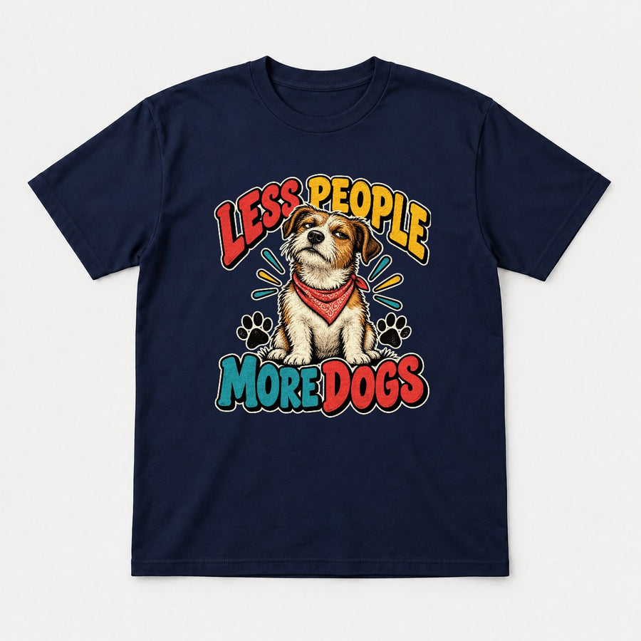 Less People More Dogs Shirt – Funny Terrier Graphic Tee