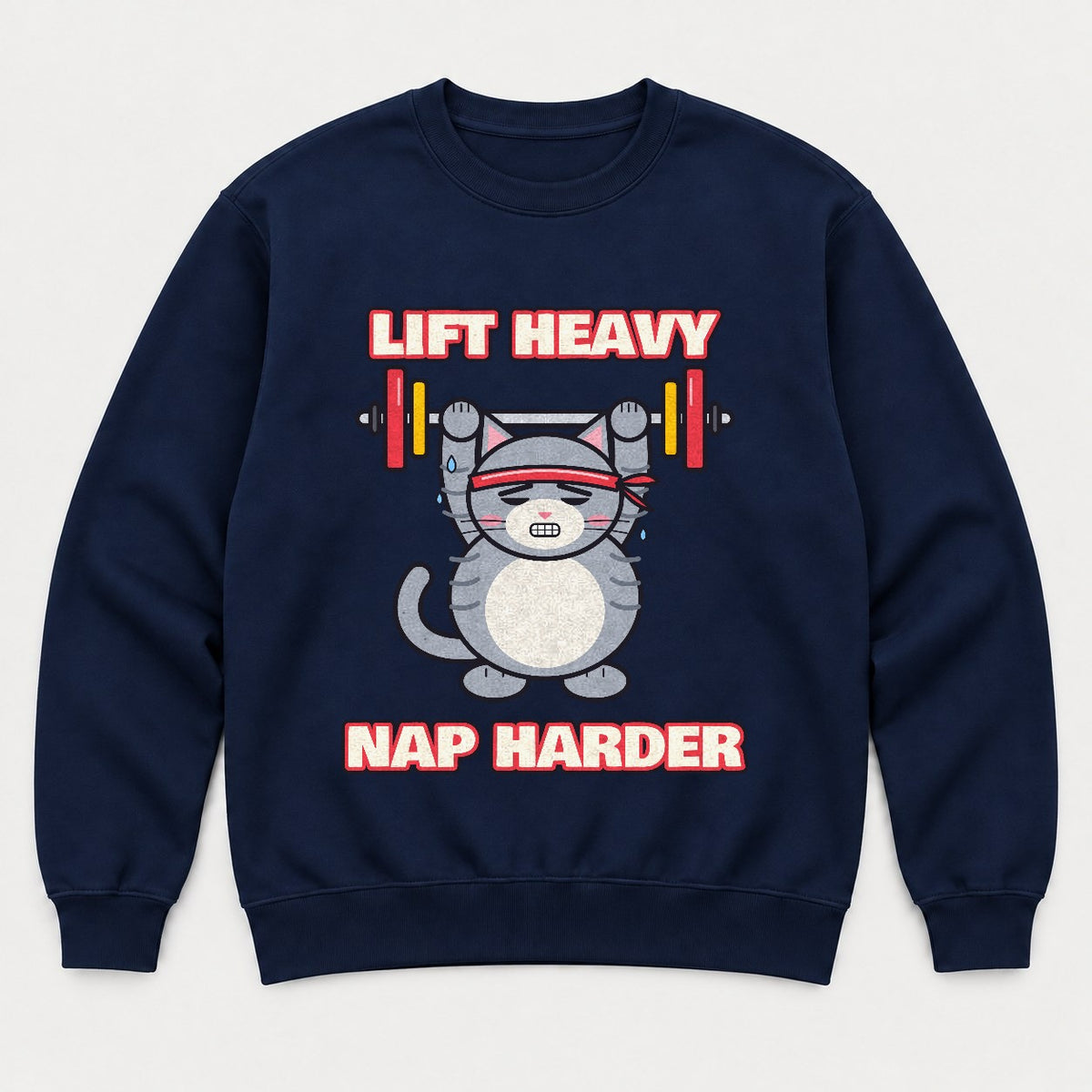 Lift Heavy Nap Harder Shirt – Funny Gym Cat Tee & Sweatshirt