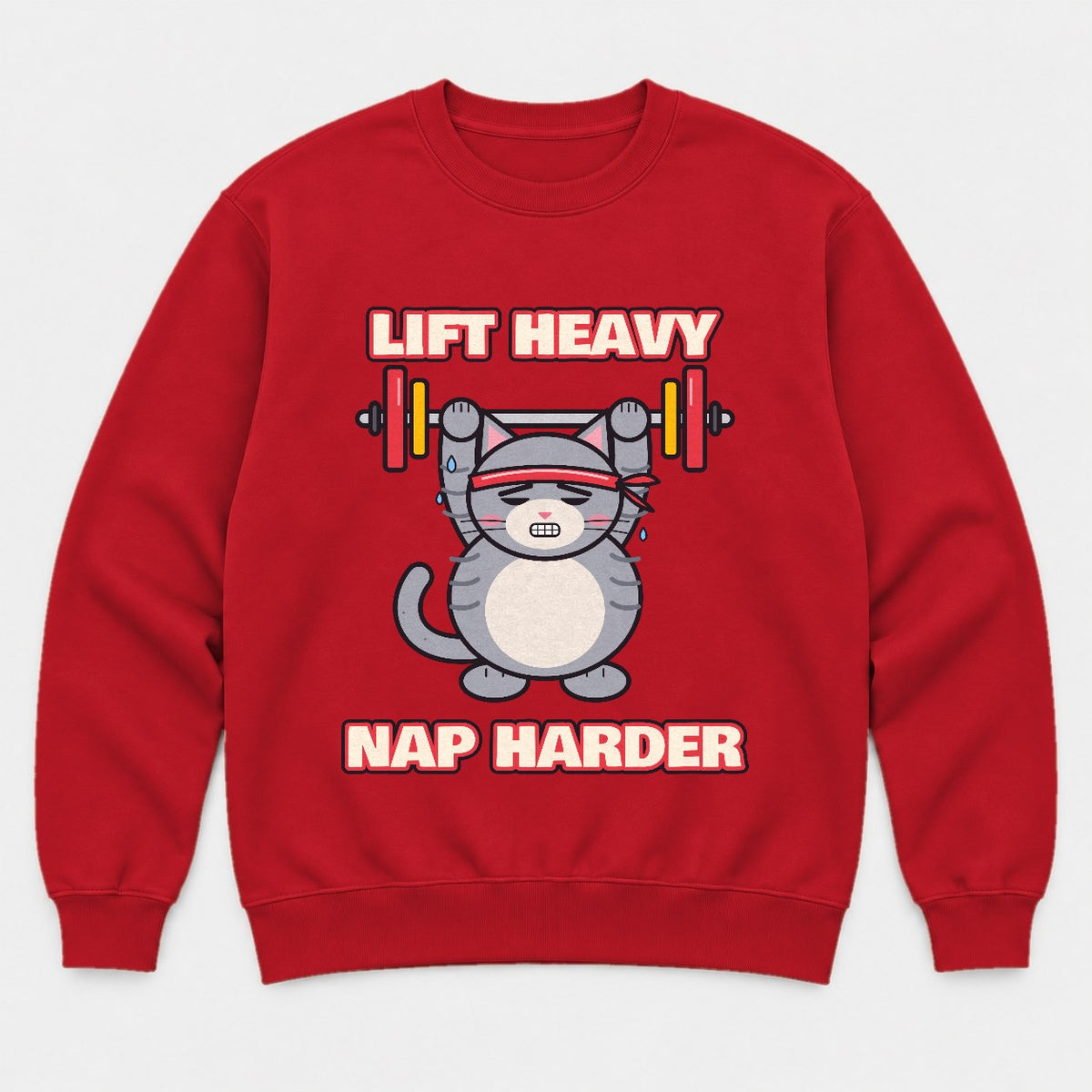 Lift Heavy Nap Harder Shirt – Funny Gym Cat Tee & Sweatshirt