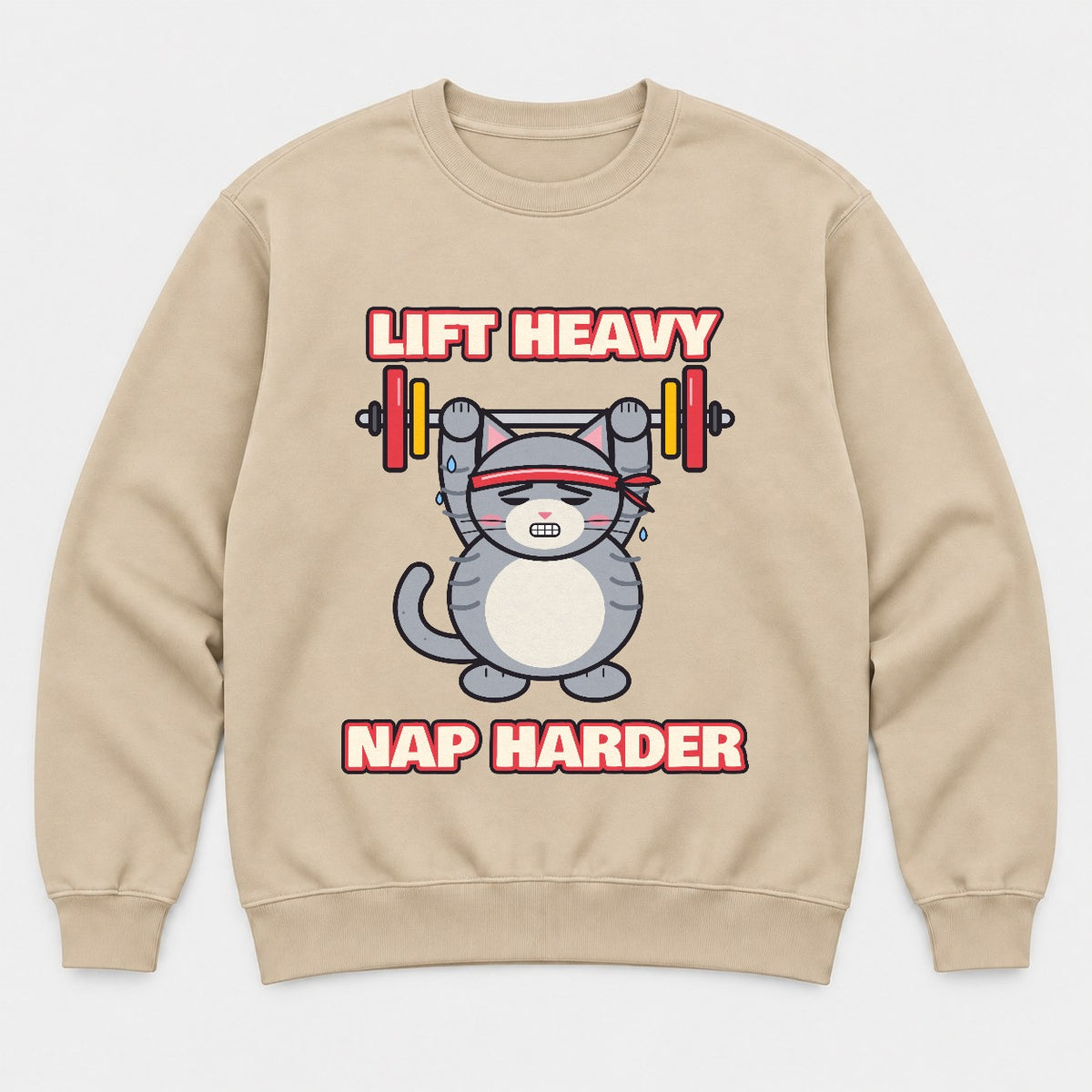 Lift Heavy Nap Harder Shirt – Funny Gym Cat Tee & Sweatshirt