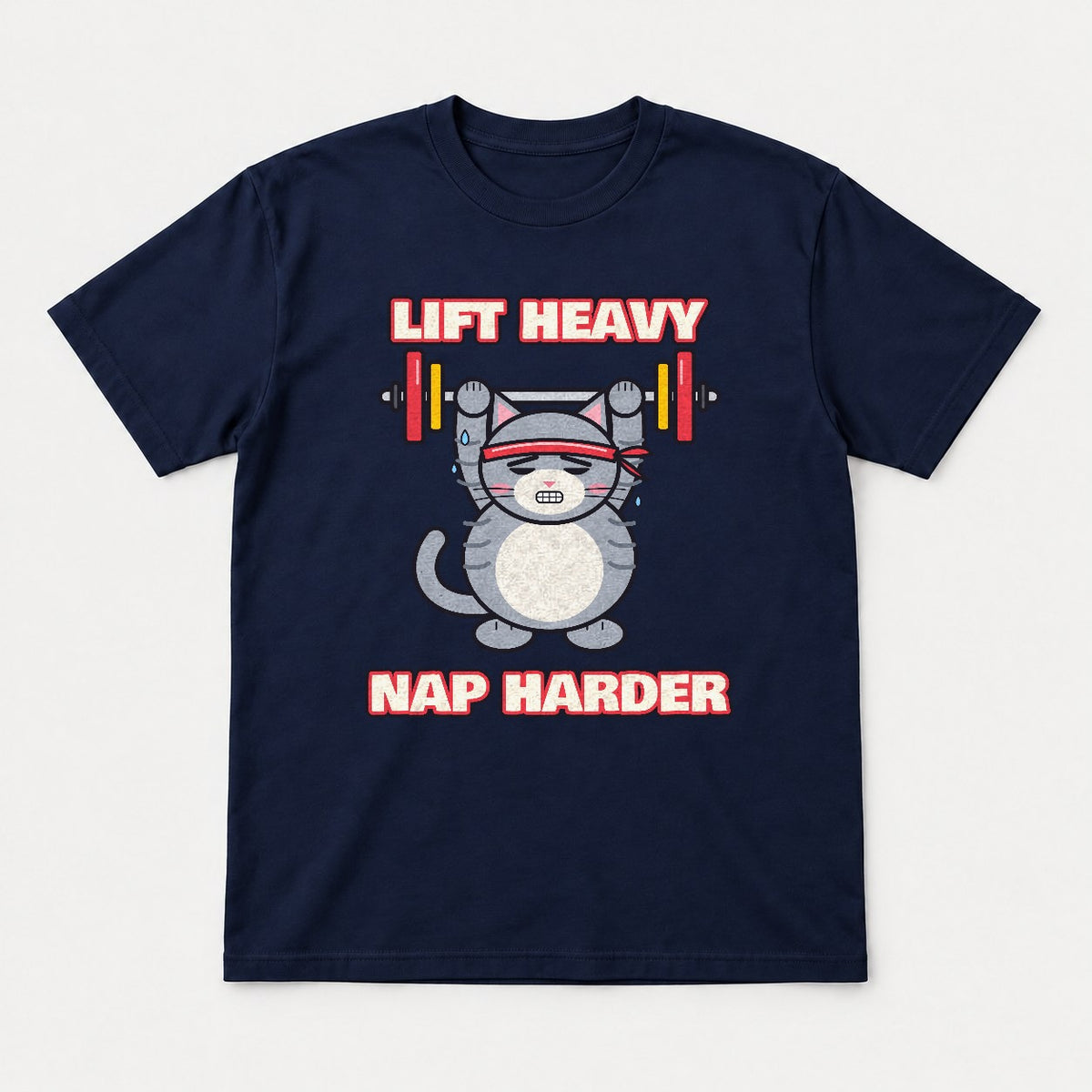 Lift Heavy Nap Harder Shirt – Funny Gym Cat Tee & Sweatshirt