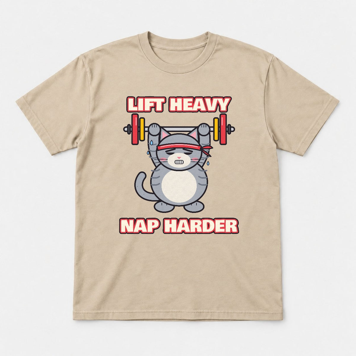 Lift Heavy Nap Harder Shirt – Funny Gym Cat Tee & Sweatshirt