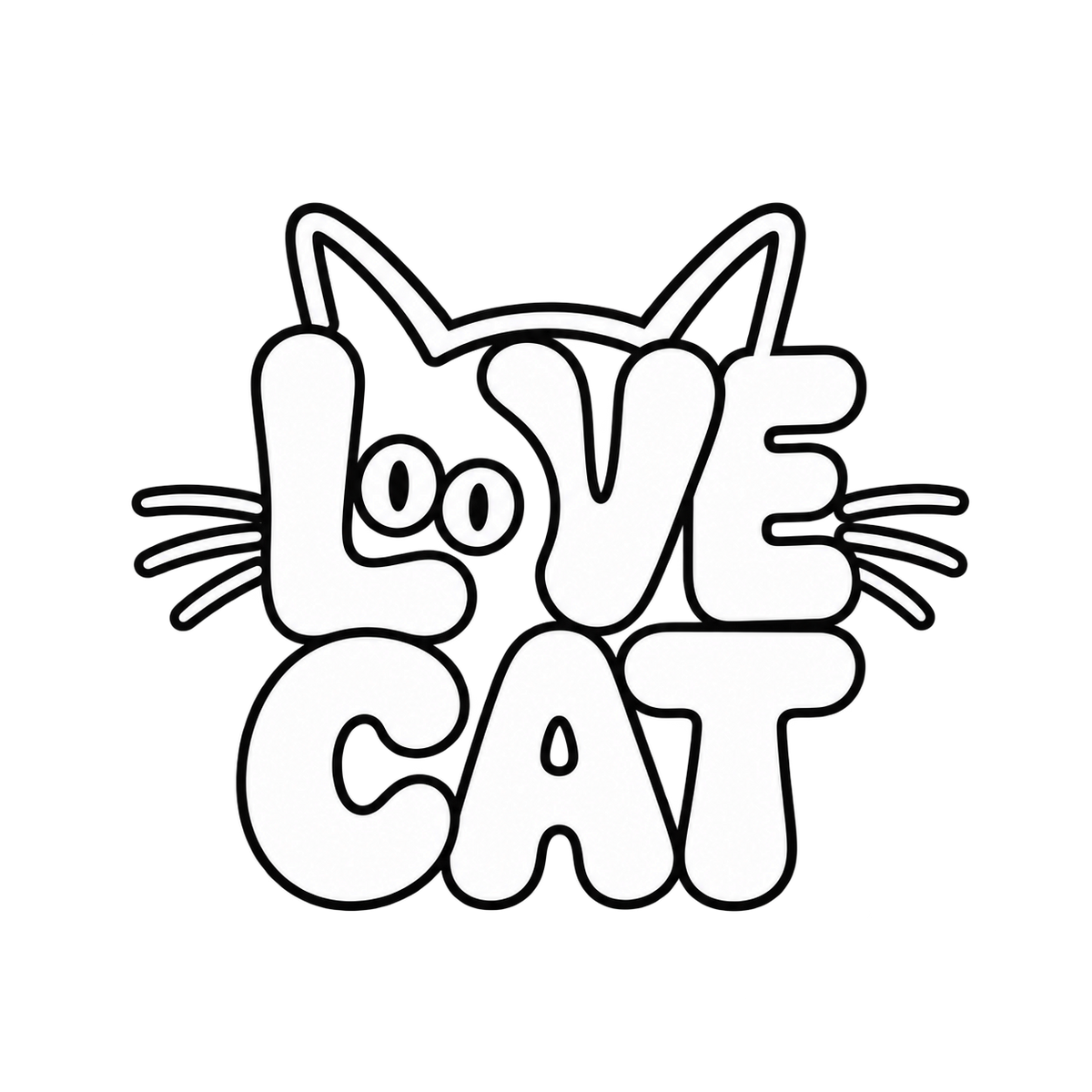 Love Cat Typography Graphic T-Shirt & Sweatshirt