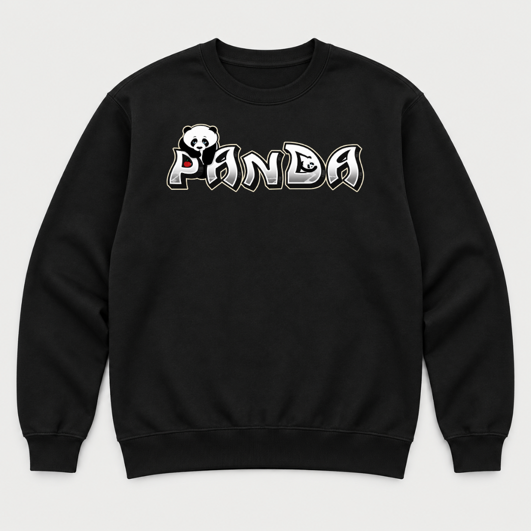 Panda Graffiti Typography T-Shirt & Sweatshirt