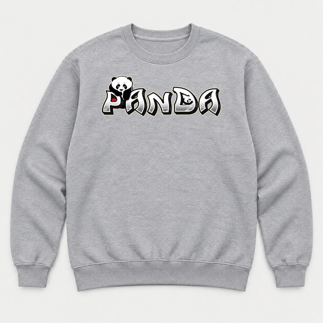 Panda Graffiti Typography T-Shirt & Sweatshirt