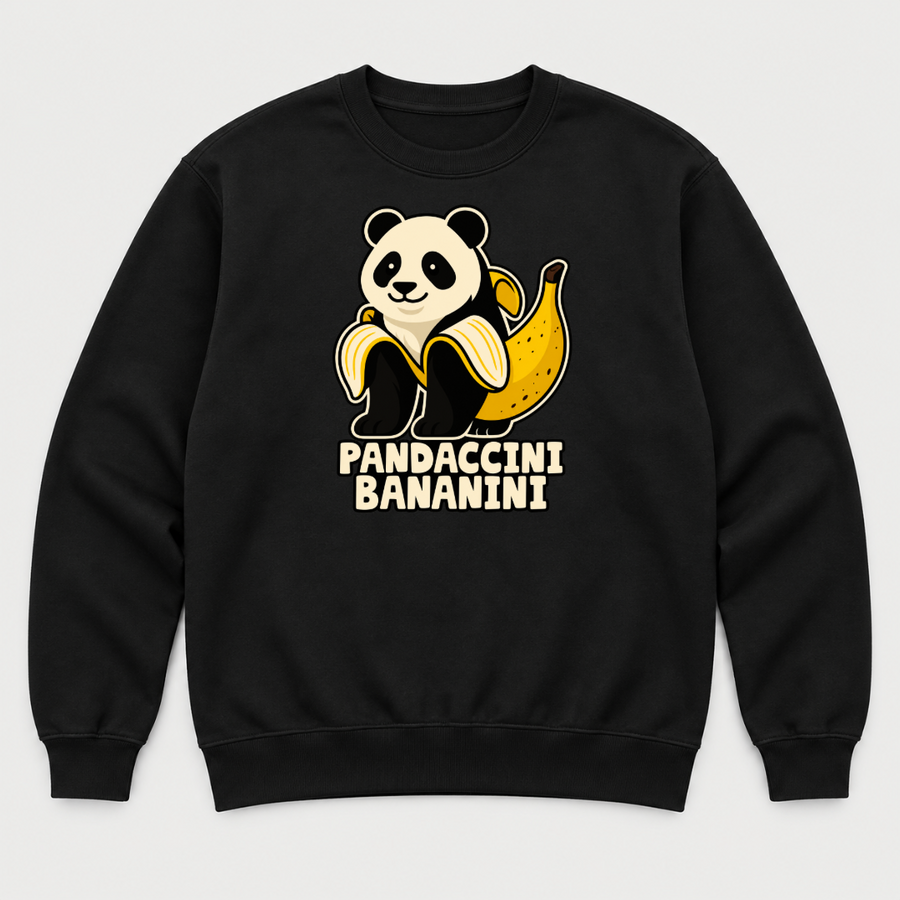 Pandaccini Bananini Panda Banana Graphic T-Shirt & Sweatshirt