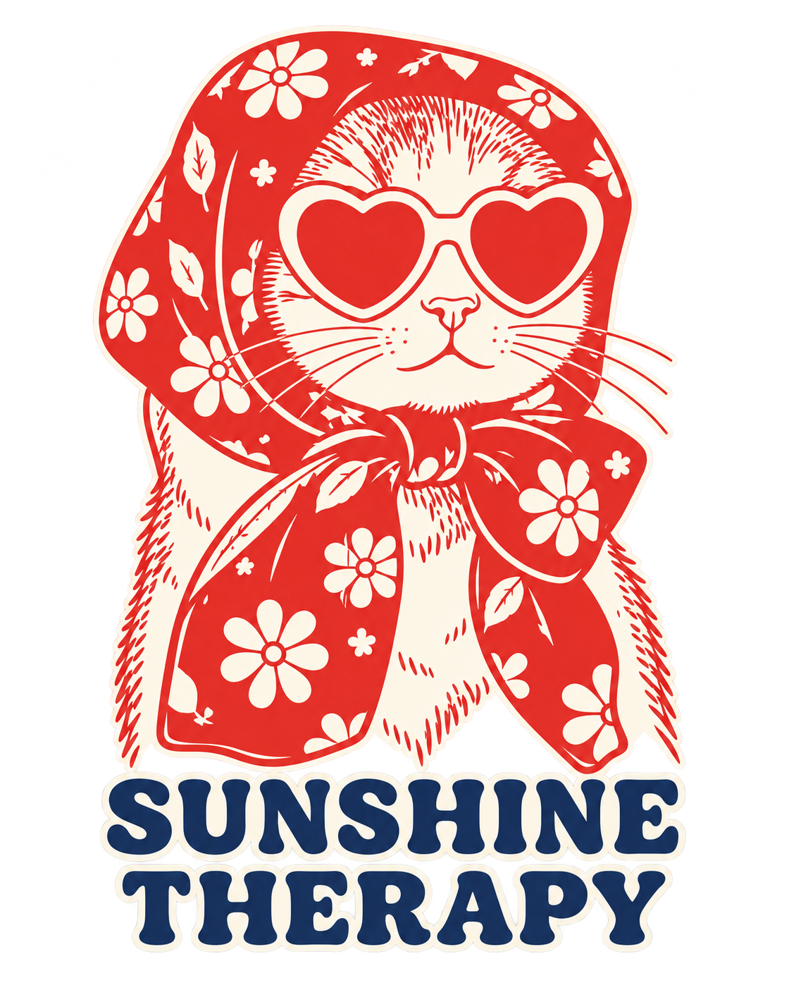 Sunshine Therapy Floral Cat T-Shirt & Sweatshirt