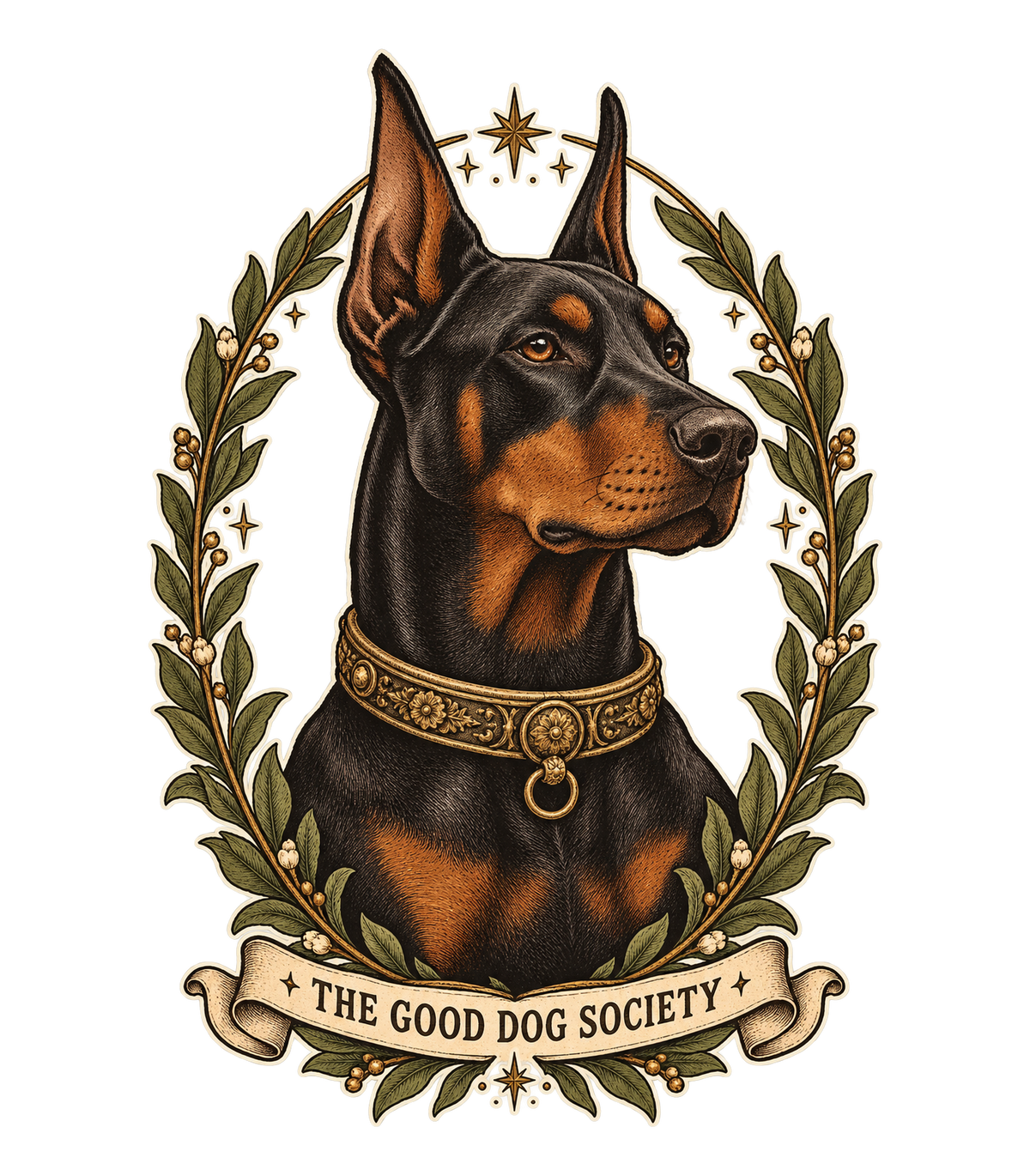 The Good Dog Society Doberman Shirt – Vintage Dog Portrait Tee