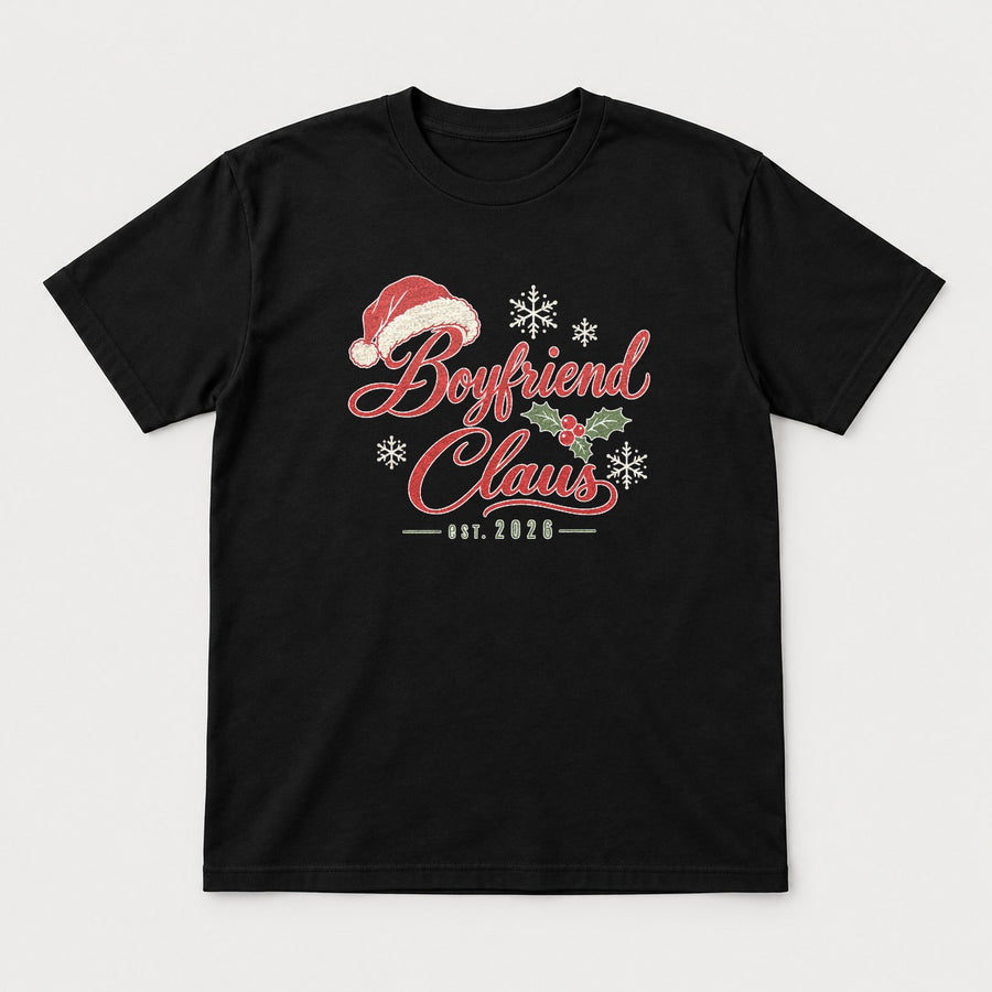Boyfriend Claus Santa Hat Christmas Graphic T-Shirt & Sweatshirt