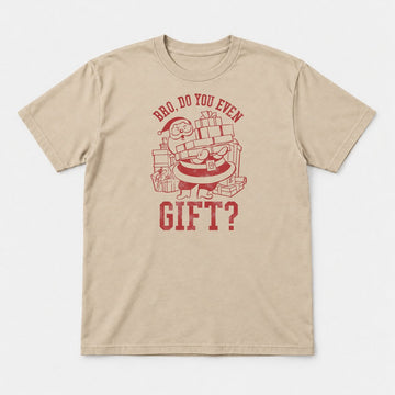 Bro, Do You Even Gift Retro Santa Christmas Graphic T-Shirt & Sweatshirt - Tshirt Sand Front