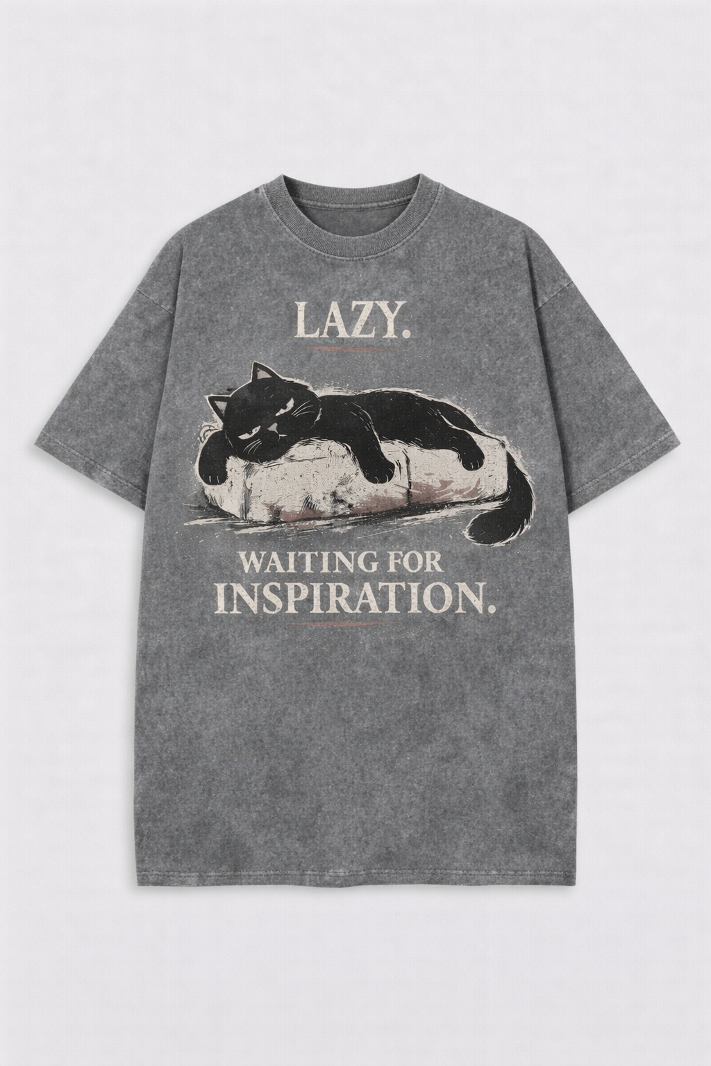 Lazy Cat – Washed Graphic Shirt