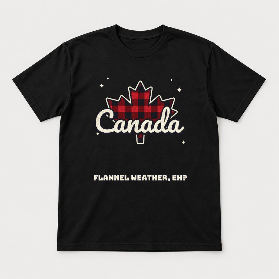 Flannel Weather Eh Canada Shirt – Buffalo Plaid Maple Leaf Tee