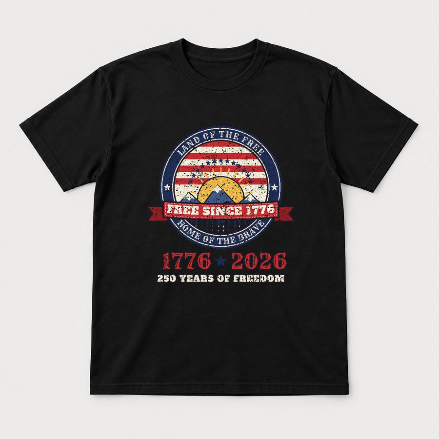 Free Since 1776 Shirt – Vintage USA 250th Anniversary Tee