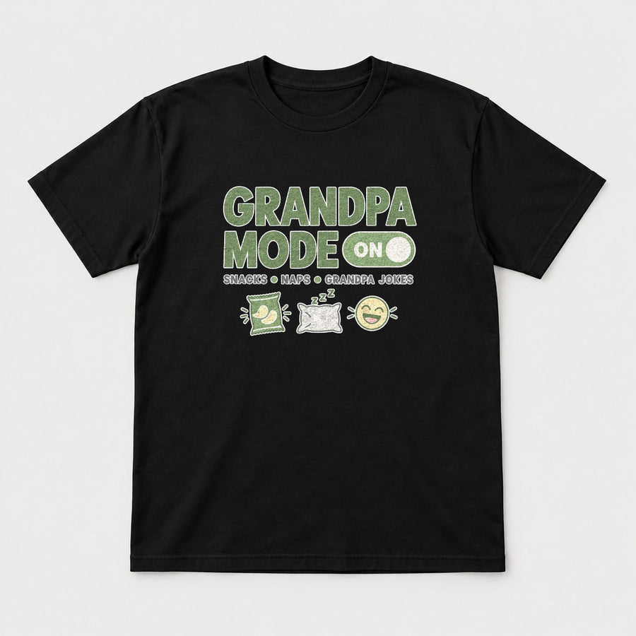 Grandpa Mode On Snacks Naps Grandpa Jokes Graphic T-Shirt & Sweatshirt