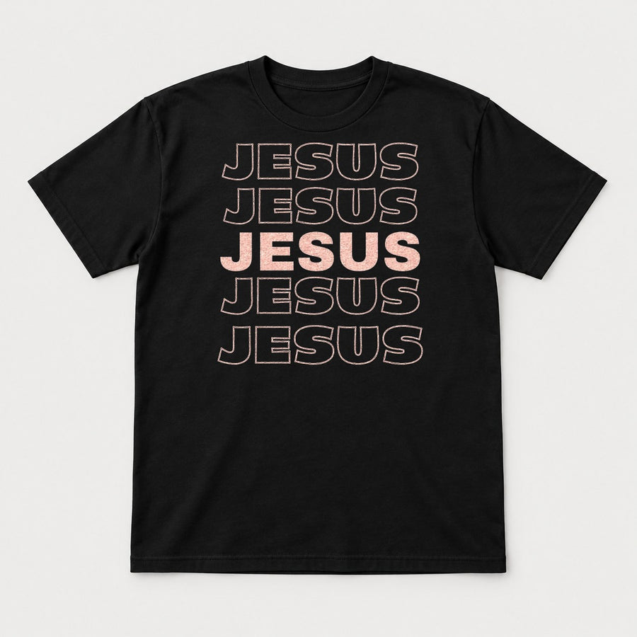 Jesus Bold Outline Christian Graphic T-Shirt & Sweatshirt
