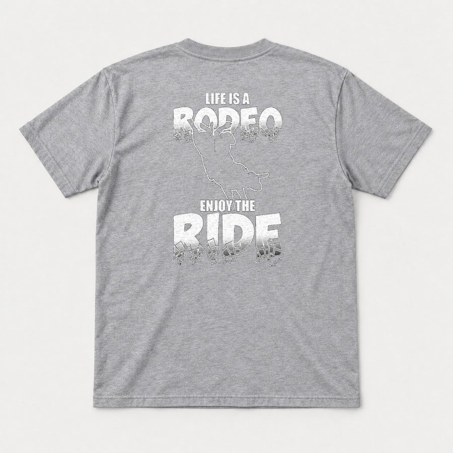 Life Is A Rodeo Enjoy The Ride Bull Riding Graphic T-Shirt & Sweatshirt