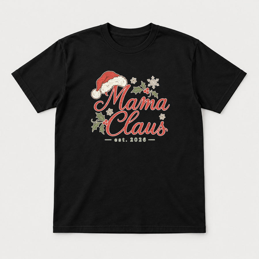 Mama Claus Est. 2026 Retro Christmas Graphic T-Shirt & Sweatshirt
