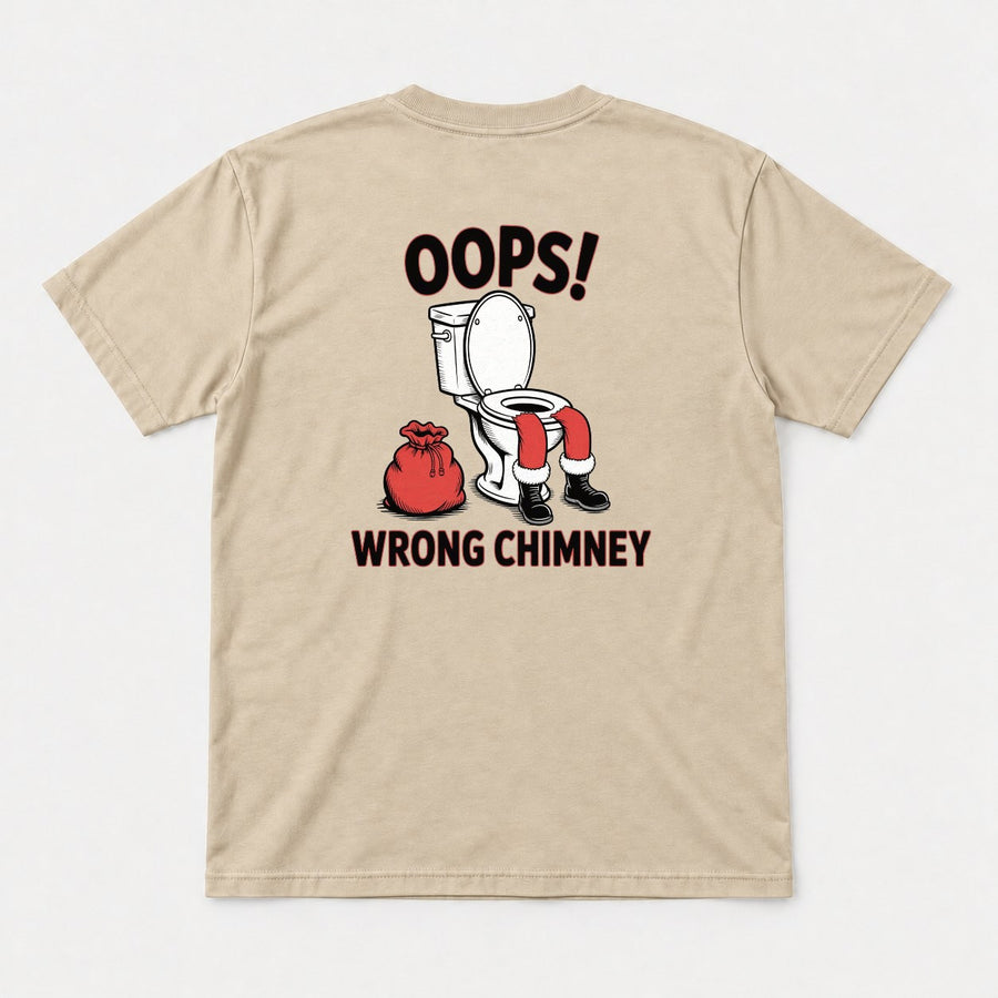 Oops Wrong Chimney Funny Santa Toilet Graphic T-Shirt & Sweatshirt