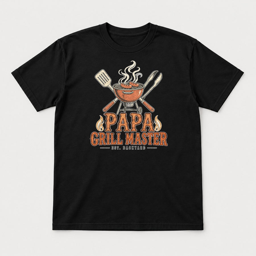 Papa Grill Master Retro BBQ Graphic T-Shirt & Sweatshirt