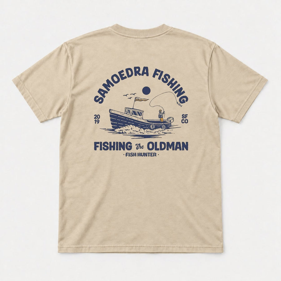 Samoedra Fishing The Oldman Vintage Boat Graphic T-Shirt & Sweatshirt